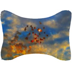 Football Fireworks Seat Head Rest Cushion by okhismakingart