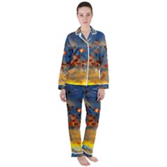 Football Fireworks Satin Long Sleeve Pyjamas Set