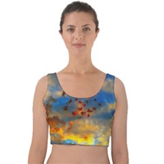 Football Fireworks Velvet Crop Top