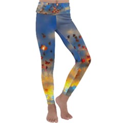 Football Fireworks Kids  Lightweight Velour Classic Yoga Leggings