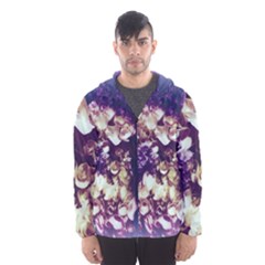 Soft Purple Hydrangeas Men s Hooded Windbreaker