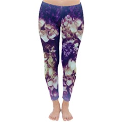 Soft Purple Hydrangeas Classic Winter Leggings by okhismakingart