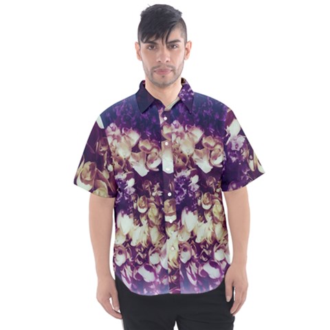 Soft Purple Hydrangeas Men s Short Sleeve Shirt by okhismakingart