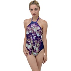 Soft Purple Hydrangeas Go With The Flow One Piece Swimsuit