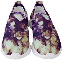 Soft Purple Hydrangeas Kids  Slip On Sneakers by okhismakingart