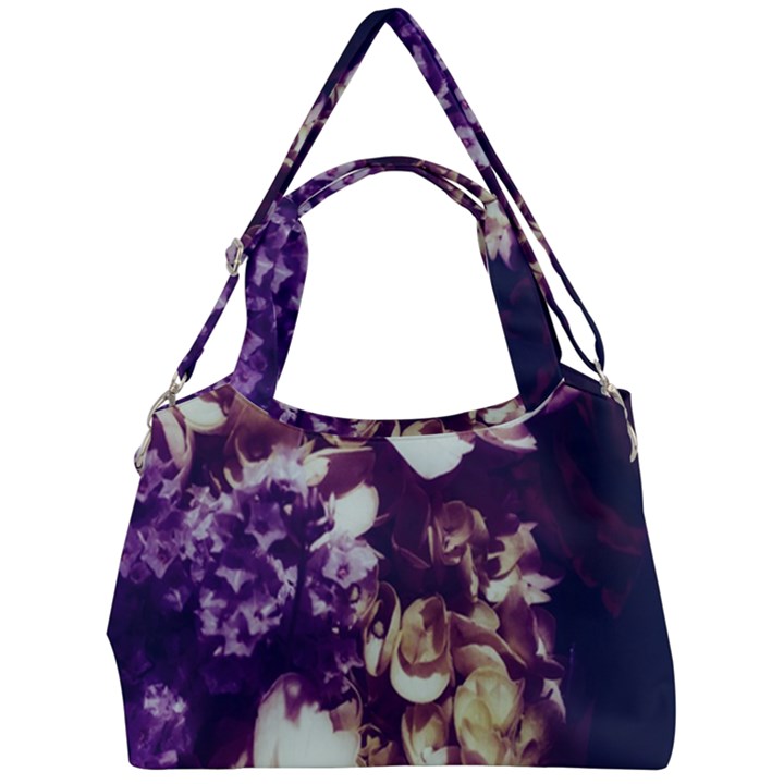 Soft Purple Hydrangeas Double Compartment Shoulder Bag