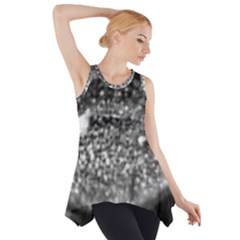 Black-and-white Water Droplet Side Drop Tank Tunic by okhismakingart