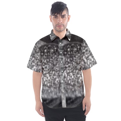 Black-and-white Water Droplet Men s Short Sleeve Shirt by okhismakingart