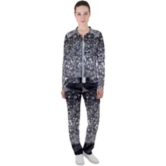 Black-and-white Water Droplet Casual Jacket And Pants Set