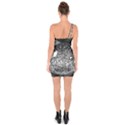 Black-and-White Water Droplet One Soulder Bodycon Dress View2