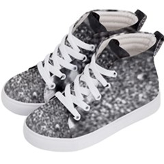 Black-and-white Water Droplet Kids  Hi-top Skate Sneakers by okhismakingart