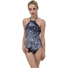 Black-and-white Water Droplet Go With The Flow One Piece Swimsuit by okhismakingart