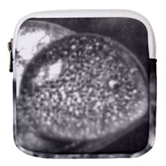 Black-and-white Water Droplet Mini Square Pouch by okhismakingart