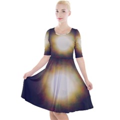 Bright Star Version One Quarter Sleeve A-line Dress by okhismakingart