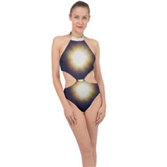 Bright Star Version One Halter Side Cut Swimsuit by okhismakingart