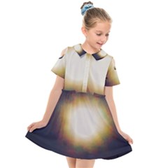 Bright Star Version One Kids  Short Sleeve Shirt Dress by okhismakingart