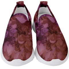 Pink Hydrangeas Kids  Slip On Sneakers by okhismakingart