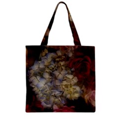 Hydrangea Arrangement Ii Zipper Grocery Tote Bag by okhismakingart