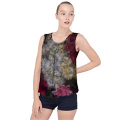 Hydrangea Arrangement Ii Bubble Hem Chiffon Tank Top by okhismakingart