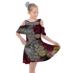 Hydrangea Arrangement Ii Kids  Shoulder Cutout Chiffon Dress by okhismakingart