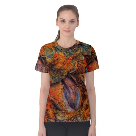 Rainbow Fossil Women s Cotton Tee by okhismakingart