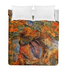 Rainbow Fossil Duvet Cover Double Side (full/ Double Size) by okhismakingart