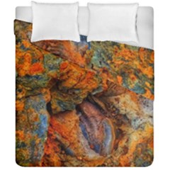 Rainbow Fossil Duvet Cover Double Side (california King Size) by okhismakingart