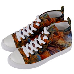 Rainbow Fossil Women s Mid-top Canvas Sneakers by okhismakingart