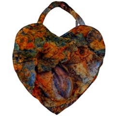 Rainbow Fossil Giant Heart Shaped Tote by okhismakingart