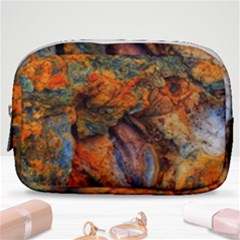 Rainbow Fossil Make Up Pouch (small) by okhismakingart