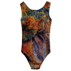 Rainbow Fossil Kids  Cut-out Back One Piece Swimsuit by okhismakingart