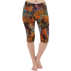 Rainbow Fossil Lightweight Velour Cropped Yoga Leggings