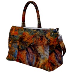 Rainbow Fossil Duffel Travel Bag by okhismakingart