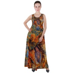 Rainbow Fossil Empire Waist Velour Maxi Dress