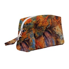 Rainbow Fossil Wristlet Pouch Bag (medium) by okhismakingart