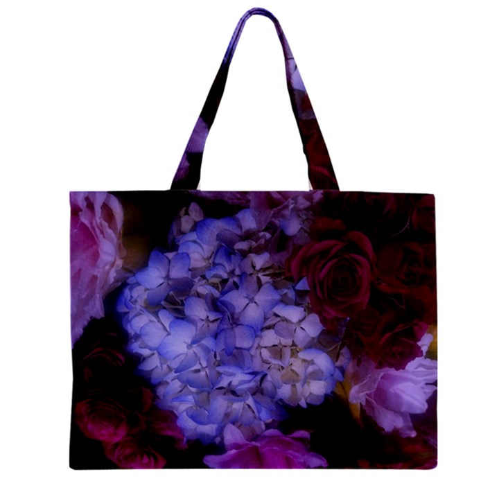 Hydrangea Arrangement II (Blue Tint) Zipper Mini Tote Bag