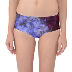 Hydrangea Arrangement Ii (blue Tint) Mid-waist Bikini Bottoms by okhismakingart