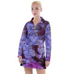 Hydrangea Arrangement Ii (blue Tint) Women s Hoodie Dress