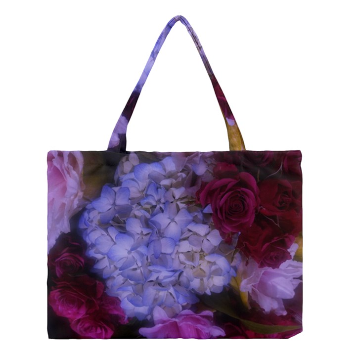 Hydrangea Arrangement II (Blue Tint) Medium Tote Bag