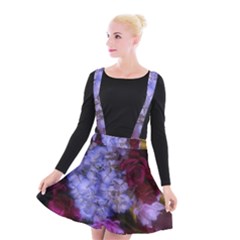 Hydrangea Arrangement Ii (blue Tint) Suspender Skater Skirt by okhismakingart