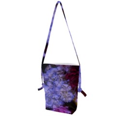 Hydrangea Arrangement Ii (blue Tint) Folding Shoulder Bag