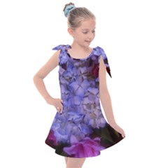 Hydrangea Arrangement Ii (blue Tint) Kids  Tie Up Tunic Dress by okhismakingart