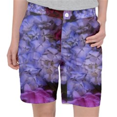 Hydrangea Arrangement Ii (blue Tint) Pocket Shorts