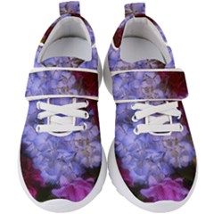 Hydrangea Arrangement Ii (blue Tint) Kids  Velcro Strap Shoes by okhismakingart