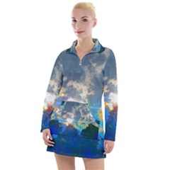 Broken Sky Women s Hoodie Dress