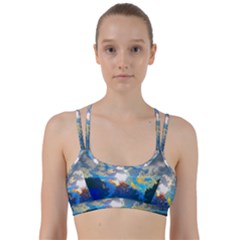 Broken Sky Line Them Up Sports Bra by okhismakingart