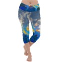 Broken Sky Lightweight Velour Capri Yoga Leggings View1