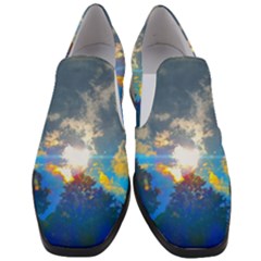 Broken Sky Slip On Heel Loafers