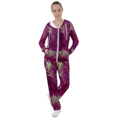 Pink Highlighted Flowers Women s Tracksuit