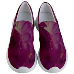 Pink Highlighted Flowers Women s Lightweight Slip Ons